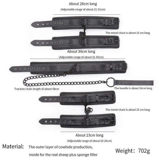 Oxyshop Restraints Premium Leather BDSM Restraints Set