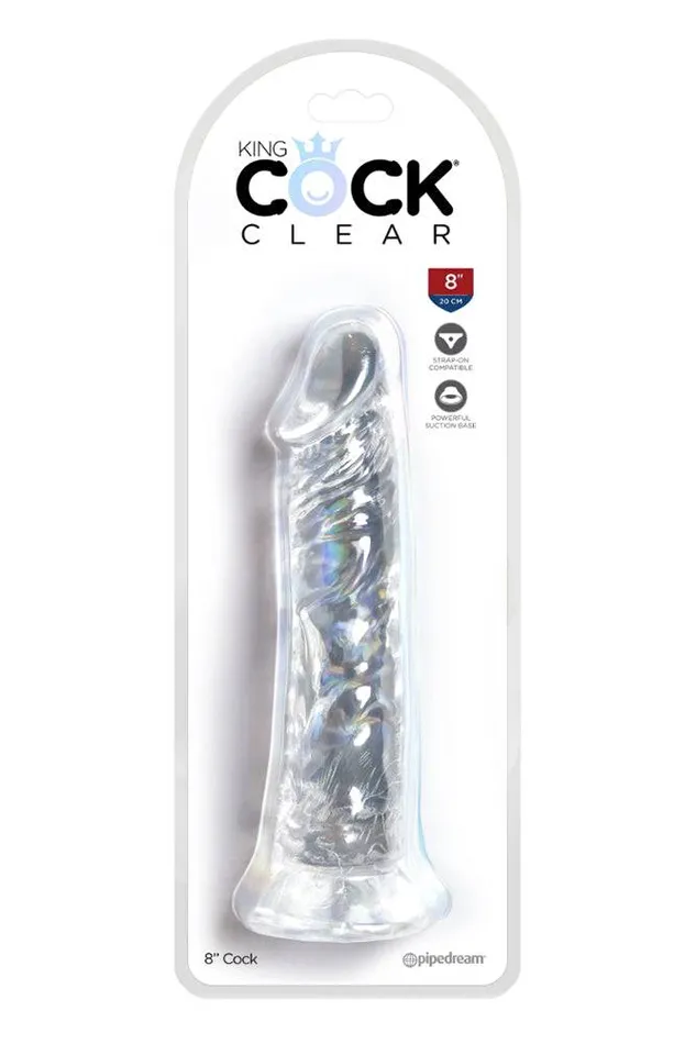 Pipedream Dildos Pipedream King Cock Realistic Dildo 8 inch Clear