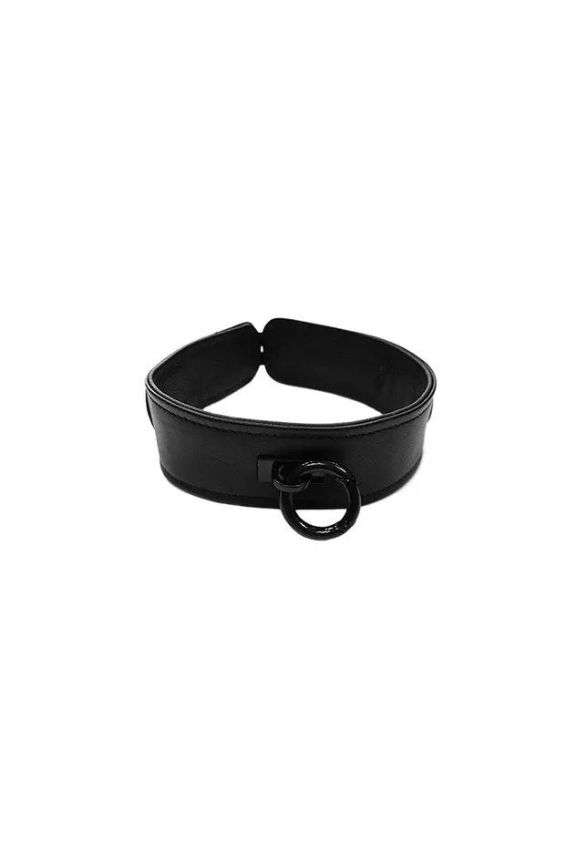 Rouge Garments Leather Collar with ORing Assorted Colors Rouge Garments Male Sex Toys