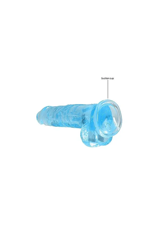 Shots Toys Dildos Shots Toys RealRock 8 Crystal Clear Dildo with Balls Assorted Colors