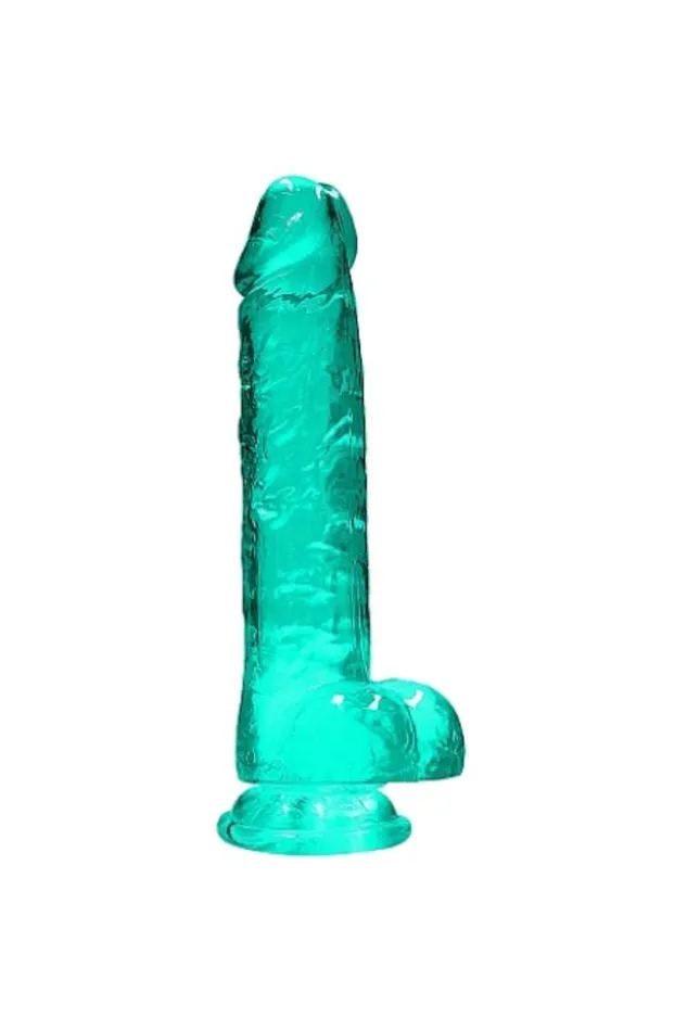 Shots Toys Dildos Shots Toys RealRock 8 Crystal Clear Dildo with Balls Assorted Colors