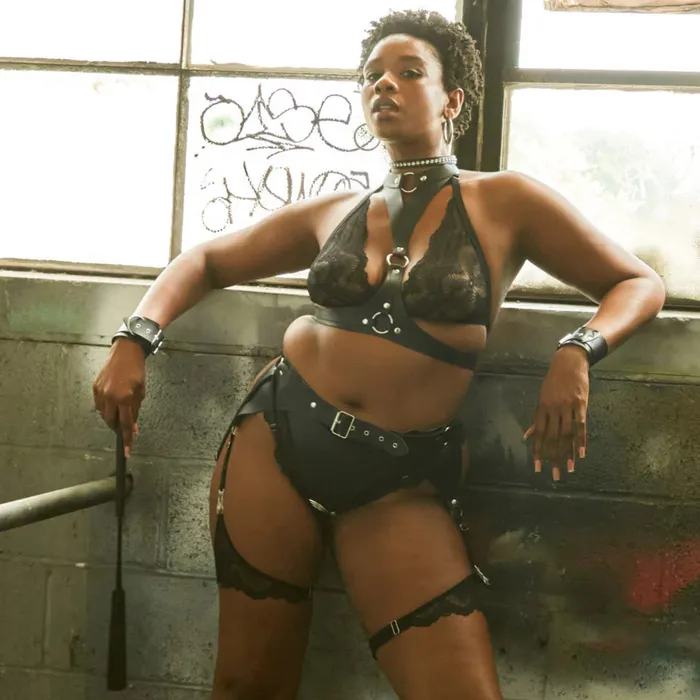 Thistle Spire Heroine Harness Bra Black Anal