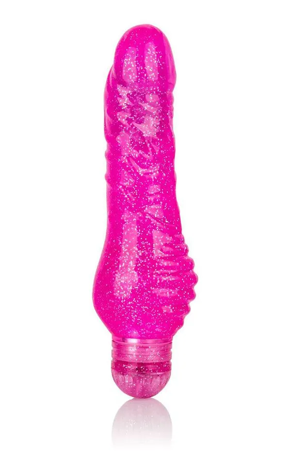 Vibrators Cal Exotics Cal Exotics Sparkle Shimmer Stud Realistic Vibrator Pink Vibrators Cal Exotics Cal Exotics Sparkle Shimmer Stud Realistic Vibrator Pink
