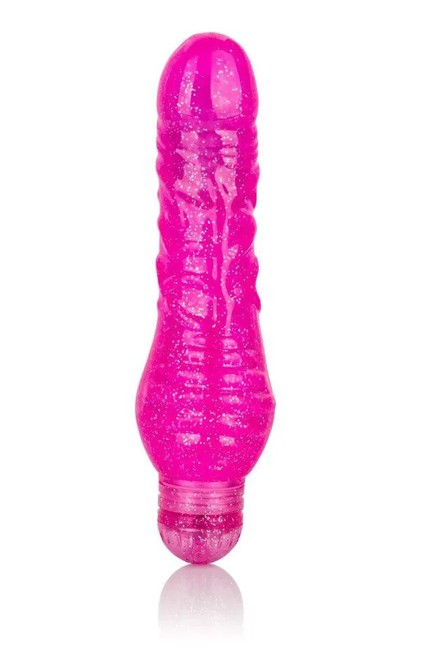 Vibrators Cal Exotics Cal Exotics Sparkle Shimmer Stud Realistic Vibrator Pink