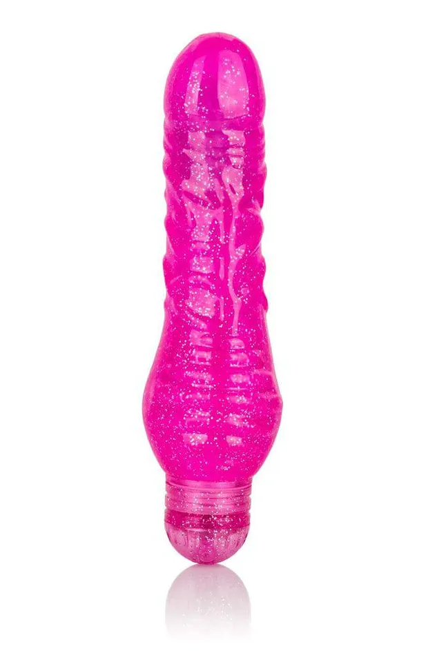 Vibrators Cal Exotics Cal Exotics Sparkle Shimmer Stud Realistic Vibrator Pink