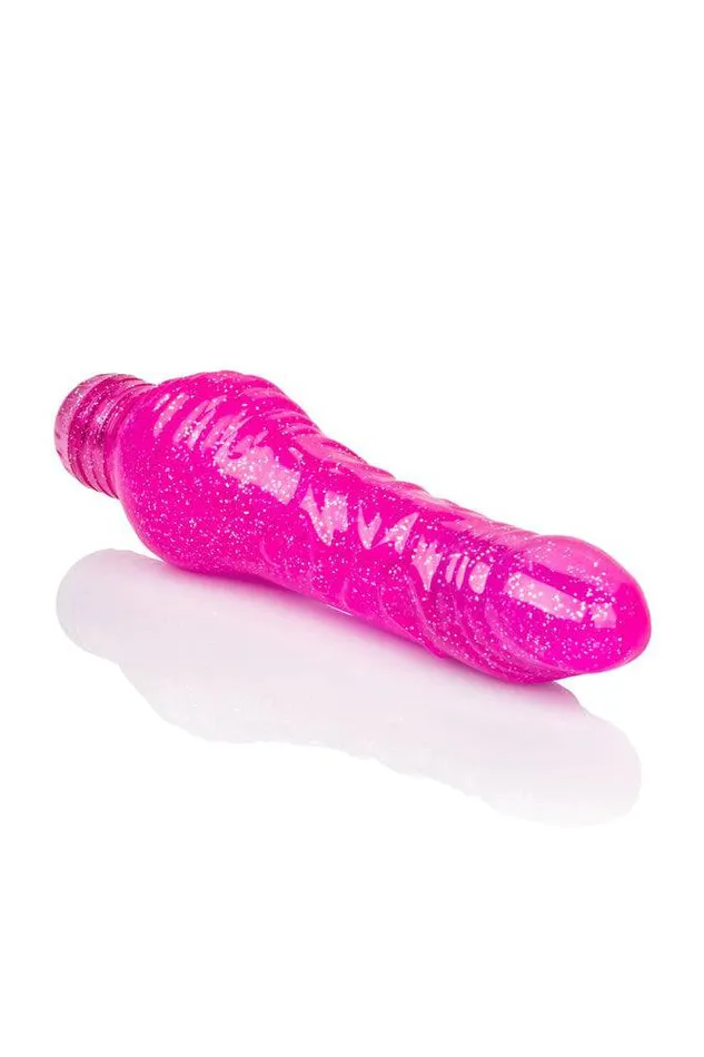 Vibrators Cal Exotics Cal Exotics Sparkle Shimmer Stud Realistic Vibrator Pink
