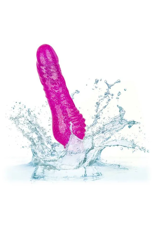 Vibrators Cal Exotics Cal Exotics Sparkle Shimmer Stud Realistic Vibrator Pink