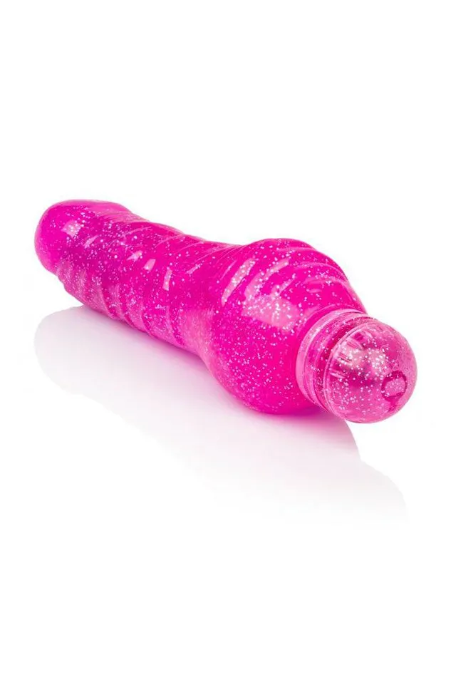 Vibrators Cal Exotics Cal Exotics Sparkle Shimmer Stud Realistic Vibrator Pink