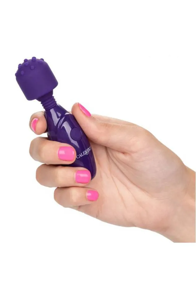 Vibrators Cal Exotics Tiny Teasers Nubby Mini Wand Purple Cal Exotics