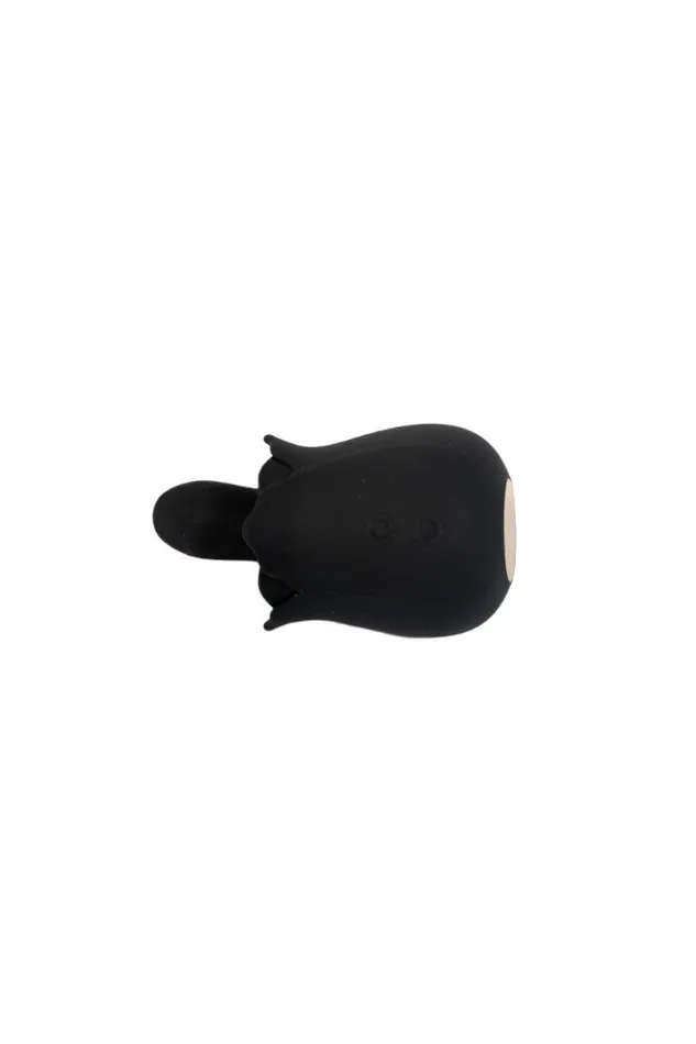 Vibrators Creative Conceptions Creative Conceptions Skins Rose Buddies Bums N Roses Rimming Vibrator Black
