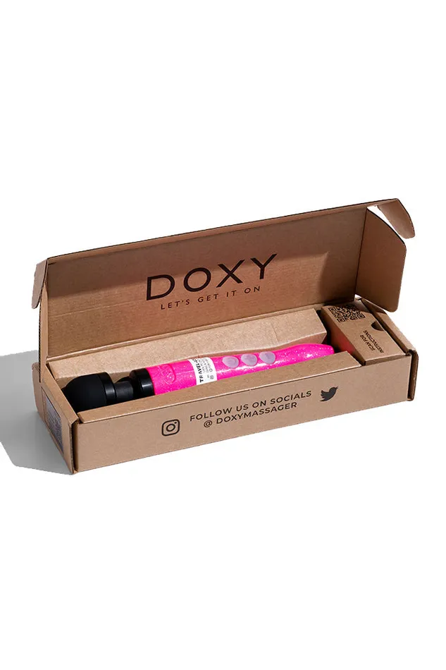Vibrators Doxy Die Cast 3R Rechargeable Wand Vibrator Hot Pink Doxy