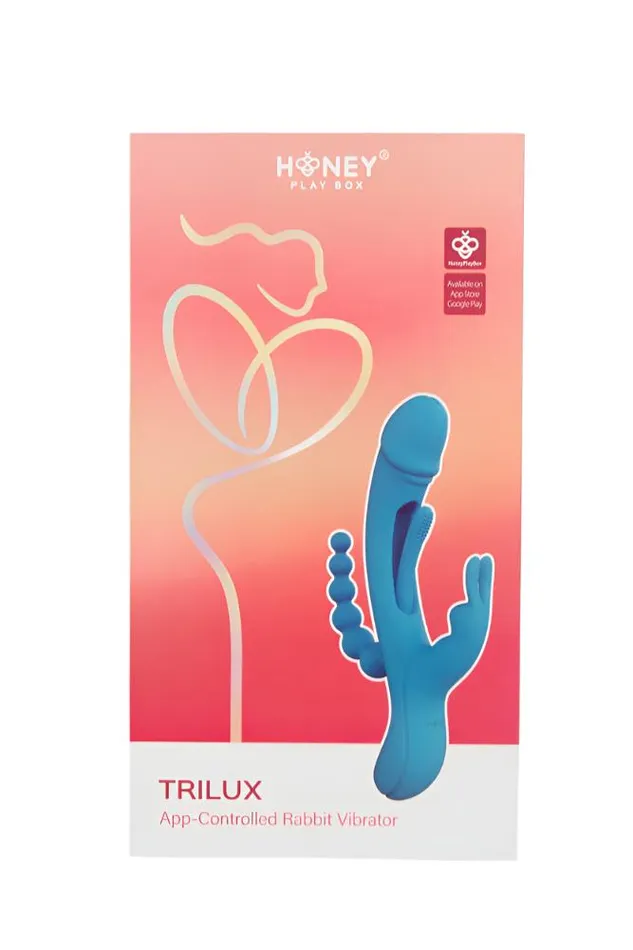 Vibrators Honey Play Box Honey Play Box Trilux Triple Stim AppControlled Vibrator Blue