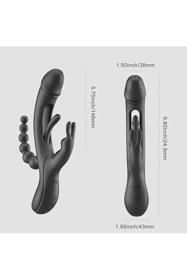Vibrators Honey Play Box Honey Play Box Trilux Triple Stim AppControlled Vibrator Blue
