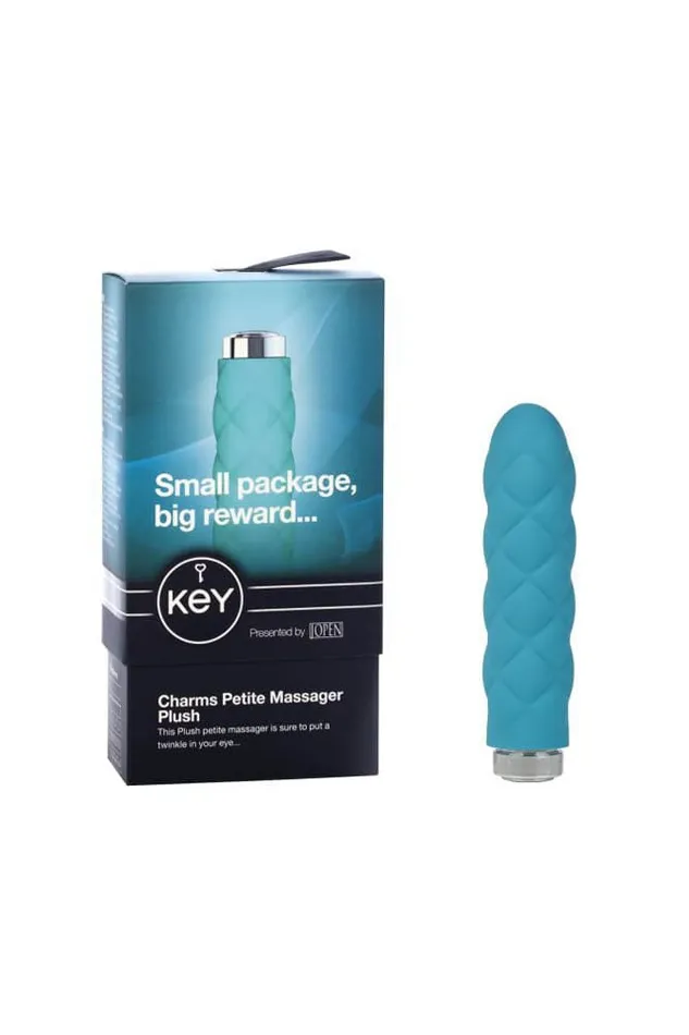 Vibrators Jopen Jopen Key Charms Petite Plush Massager Blue