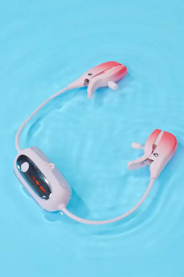 Vibrators Lovense Lovense Gemini Bluetooth Adjustable Vibrating Nipple Clamps Pink