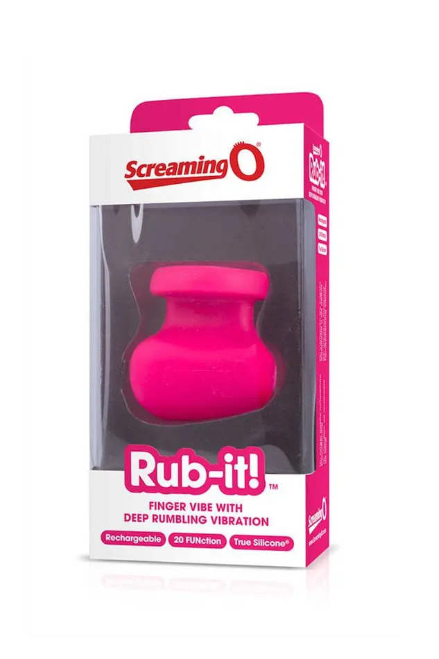 Vibrators Screaming O Screaming O Charged Rub It Finger Massager Pink