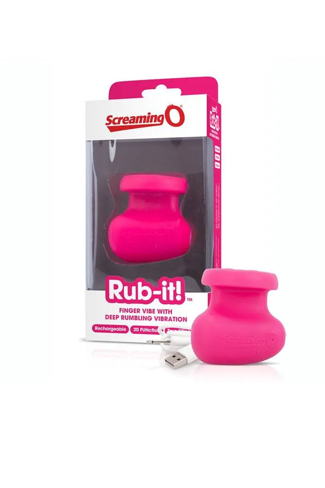 Vibrators Screaming O Screaming O Charged Rub It Finger Massager Pink
