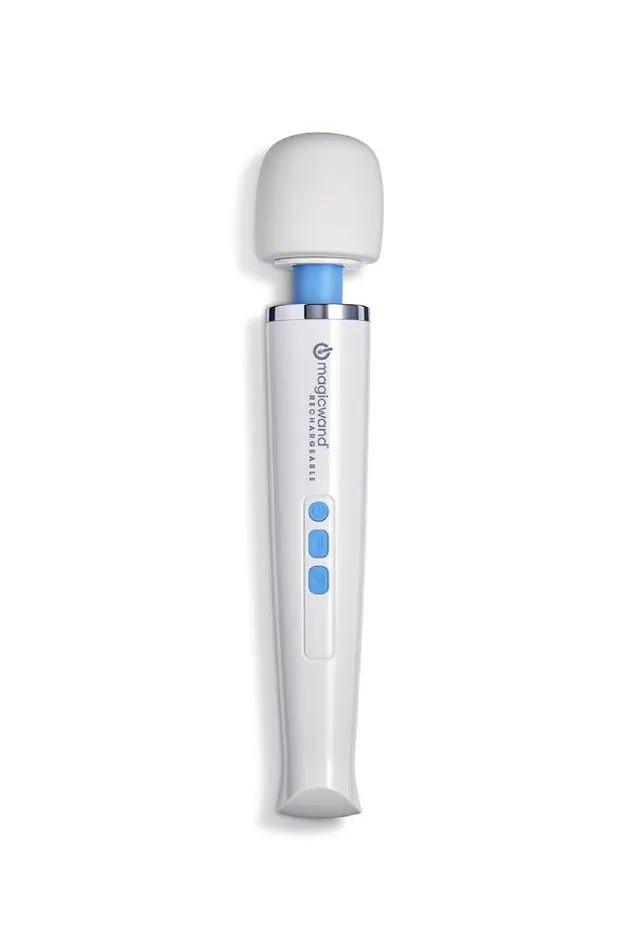 Vibrators Vibratex Vibratex The Rechargeable Magic Wand Massager WhiteBlue Vibrators Vibratex Vibratex The Rechargeable Magic Wand Massager WhiteBlue