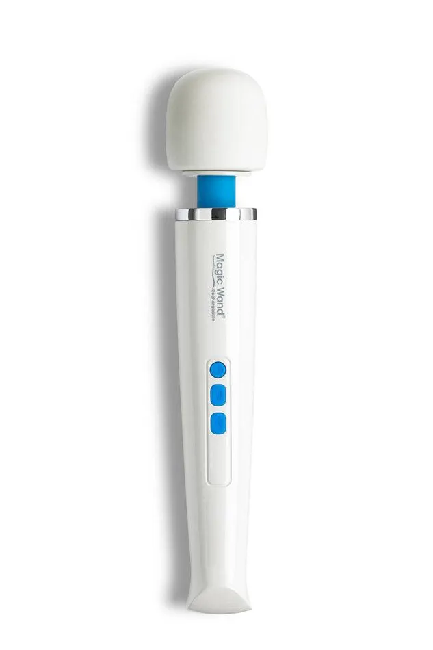 Vibrators Vibratex Vibratex The Rechargeable Magic Wand Massager WhiteBlue