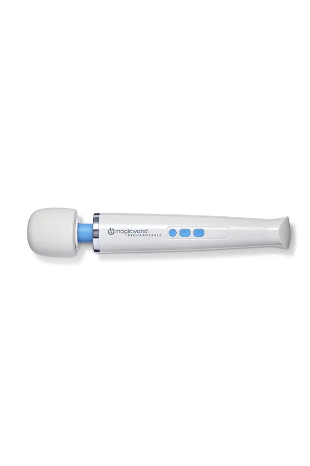 Vibrators Vibratex Vibratex The Rechargeable Magic Wand Massager WhiteBlue