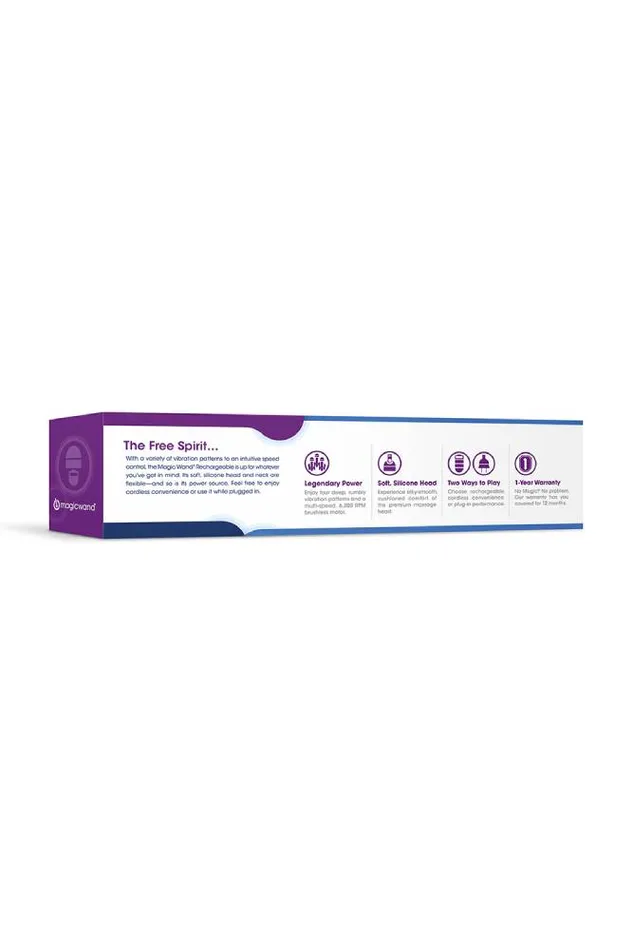 Vibrators Vibratex Vibratex The Rechargeable Magic Wand Massager WhiteBlue