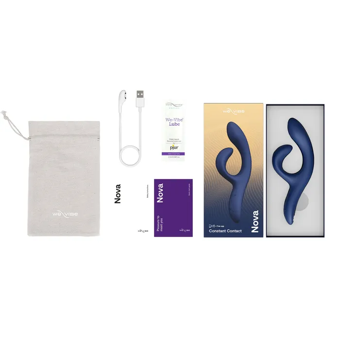 WeVibe Vibrators WeVibe Nova 2 Flexible Rabbit Vibrator Navy