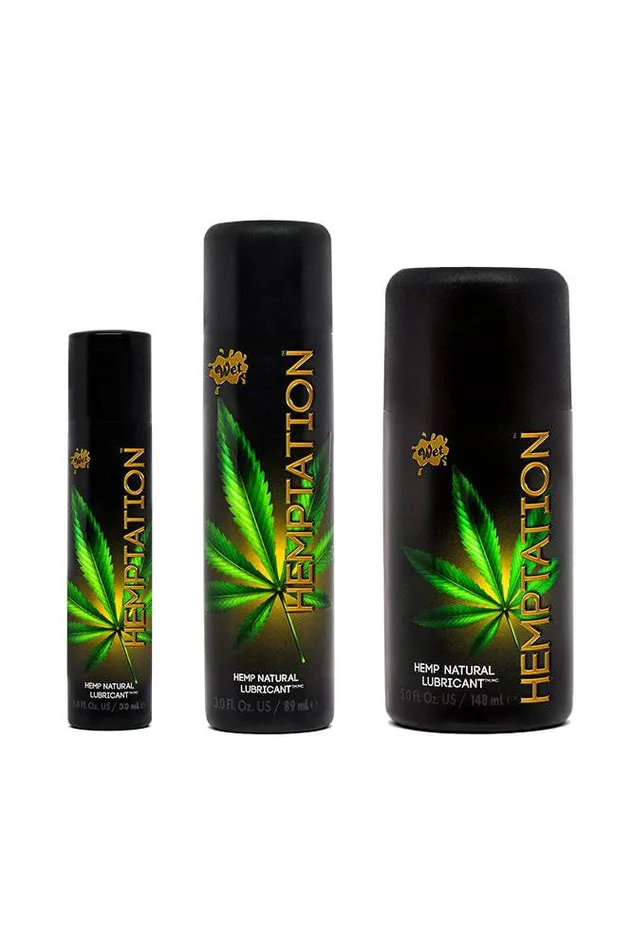 Wet Lubricants Wet Hemptation Organic Lubricant Various Sizes