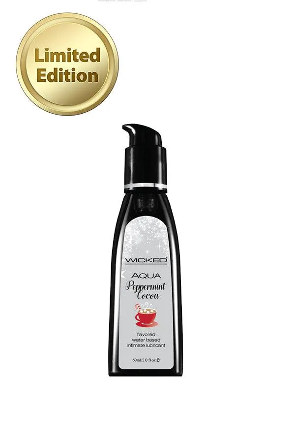 Wicked Sensual Care Aqua Flavored Lubricant Peppermint Cocoa 2oz Wicked Sensual Care Lubricants