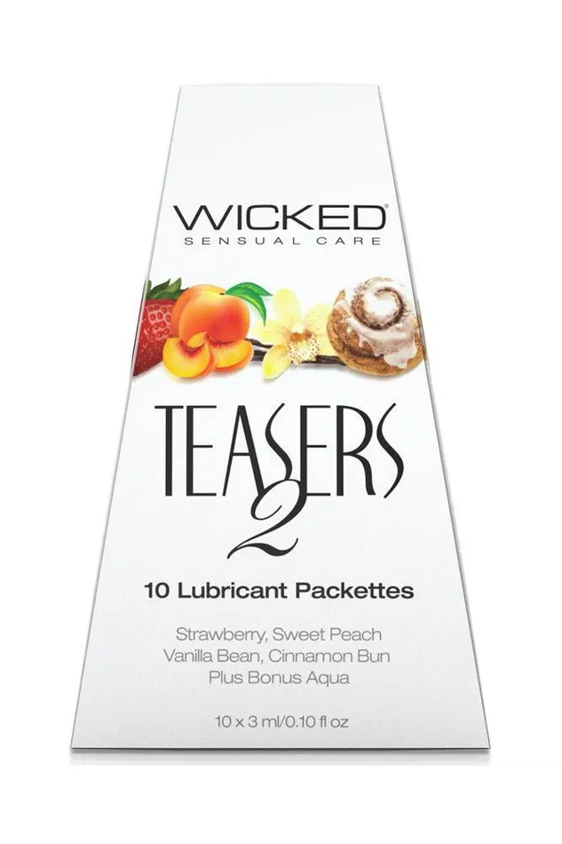 Wicked Sensual Care Teasers 2 Flavored Lube Samples 10 Pack Wicked Sensual Care Male Sex Toys Wicked Sensual Care Teasers 2 Flavored Lube Samples 10 Pack Wicked Sensual Care Male Sex Toys