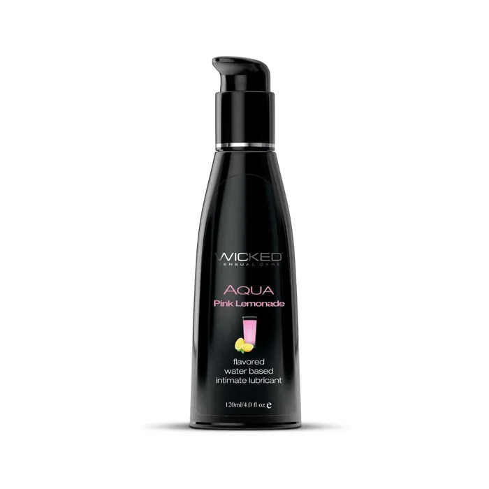Wicked Sensual Care Vibrators Wicked Sensual Care Aqua Flavored Lubricant Pink Lemonade 4oz