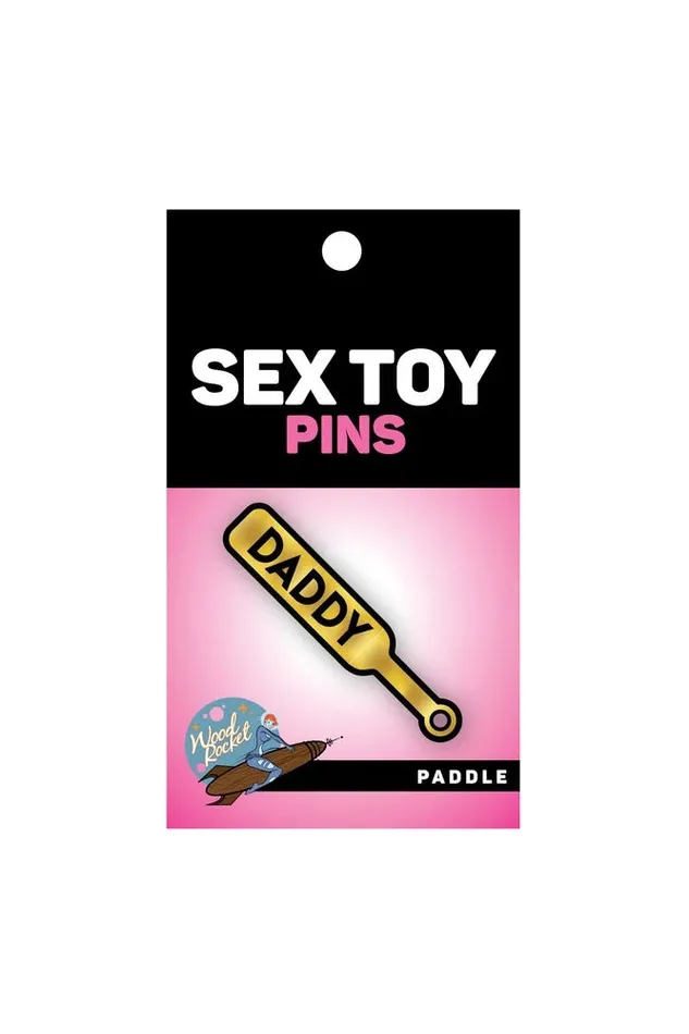 Wood Rocket Vibrators Wood Rocket Daddy Paddle Enamel Pin