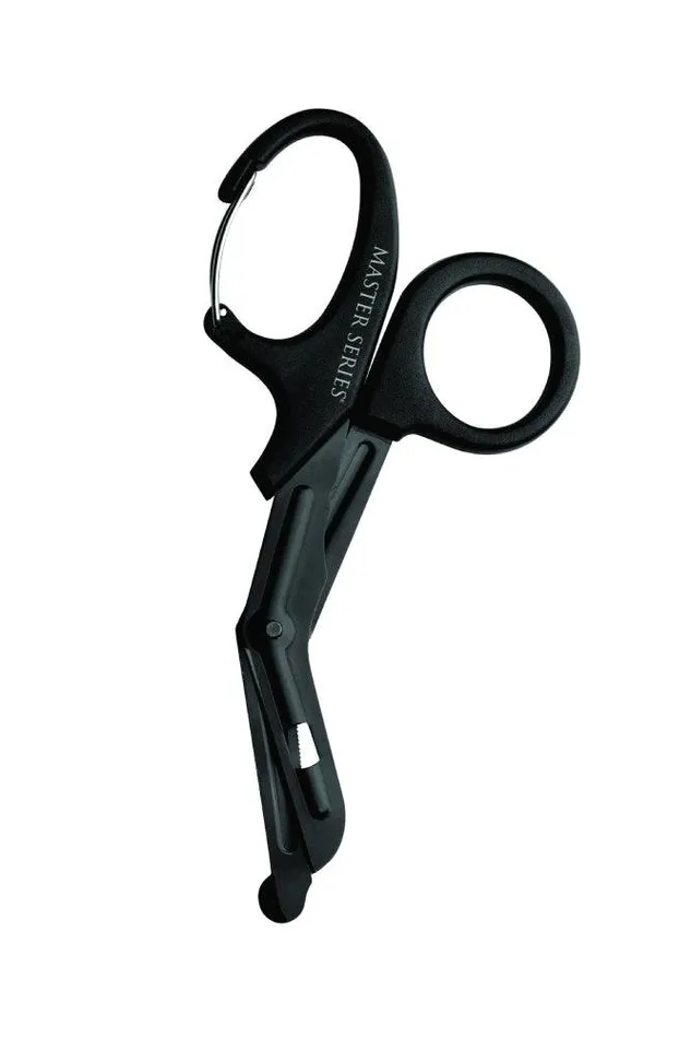 XR Brands Couples XR Brands Master Series Snip Heavy Duty Bondage Scissors with Clip Black