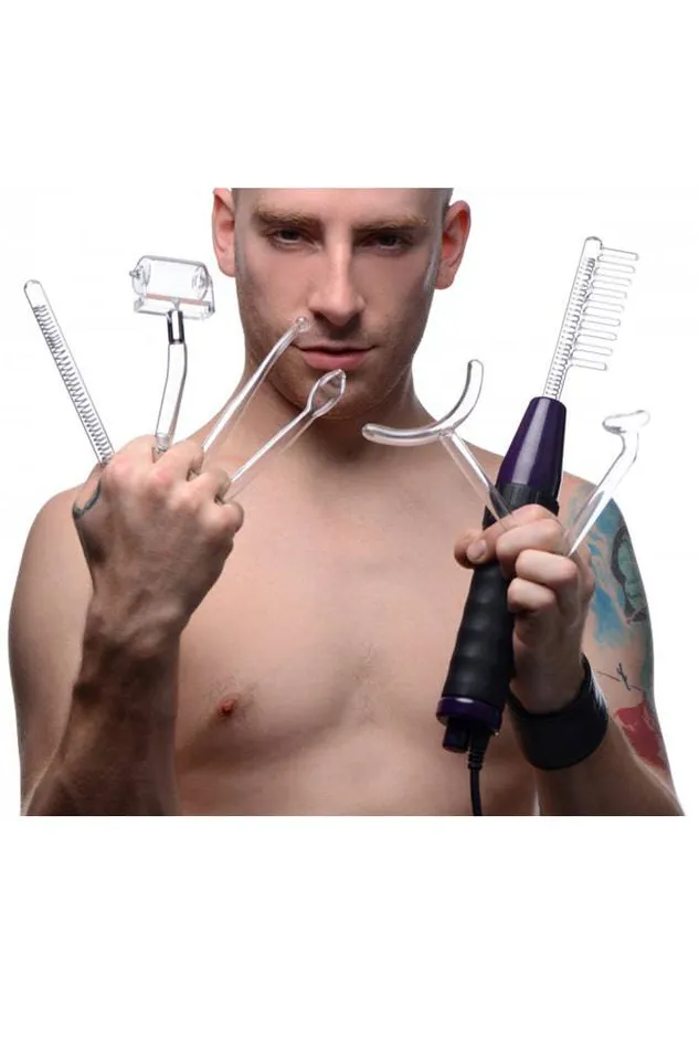 XR Brands Couples XR Brands Zeus Electrosex 7 Piece Twilight Wand Accessory Kit XR Brands Couples XR Brands Zeus Electrosex 7 Piece Twilight Wand Accessory Kit
