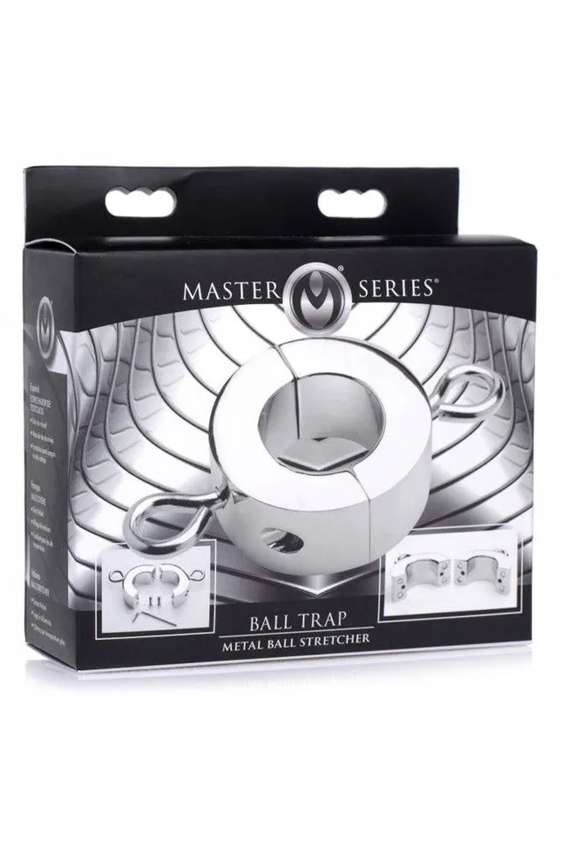 XR Brands Male Sex Toys XR Brands Master Series Ball Trap Metal Ball Stretcher