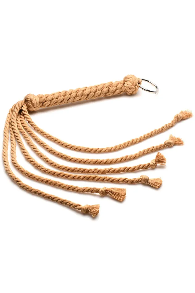 XR Brands Male Sex Toys XR Brands Master Series Swashbuckler Rope Flogger Beige