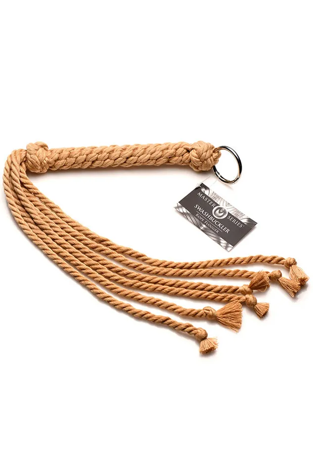 XR Brands Male Sex Toys XR Brands Master Series Swashbuckler Rope Flogger Beige