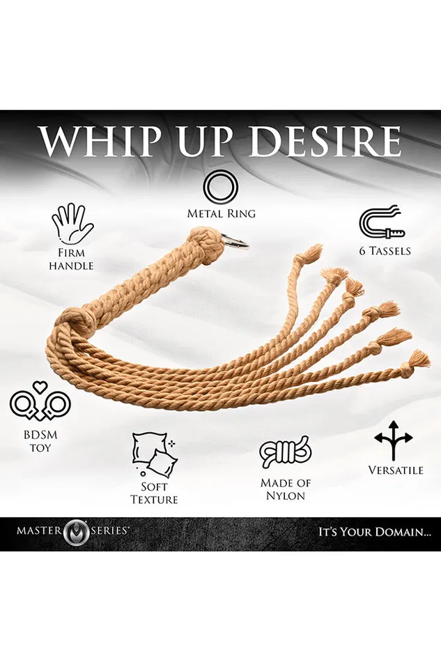 XR Brands Male Sex Toys XR Brands Master Series Swashbuckler Rope Flogger Beige