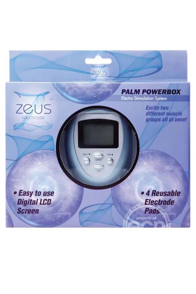 XR Brands Male Sex Toys XR Brands Zeus Electro Stimulation Palm PowerBox 6 Modes
