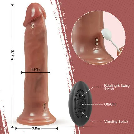 AcmeJoy Anal EVO 5 Beads Rotating Swing 8 Vibrating Dildo 917 Inch