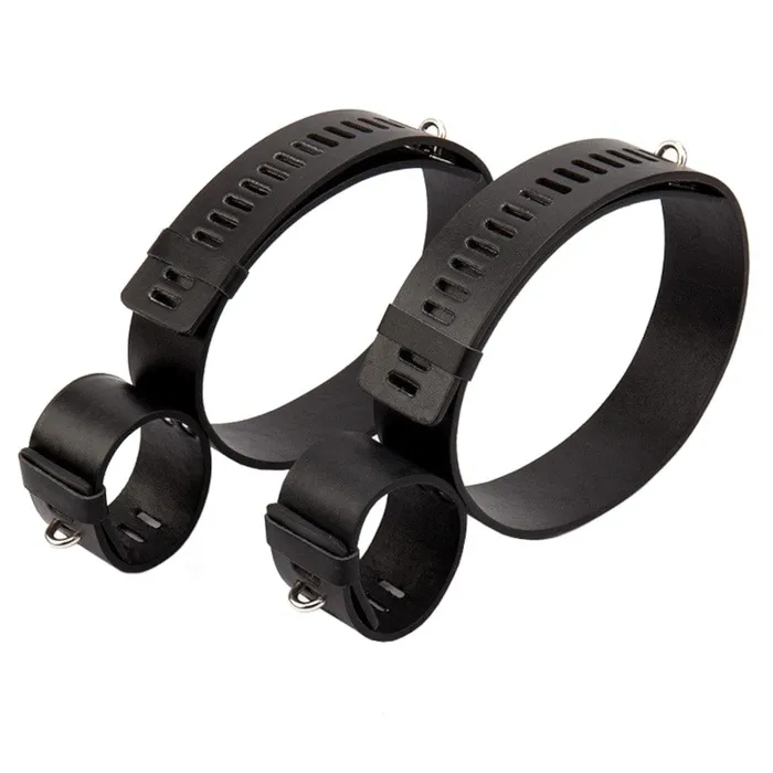 Adjustable Fur Wrist Ankle Thigh Cuffs with Leather Body Lovegasm Restraints