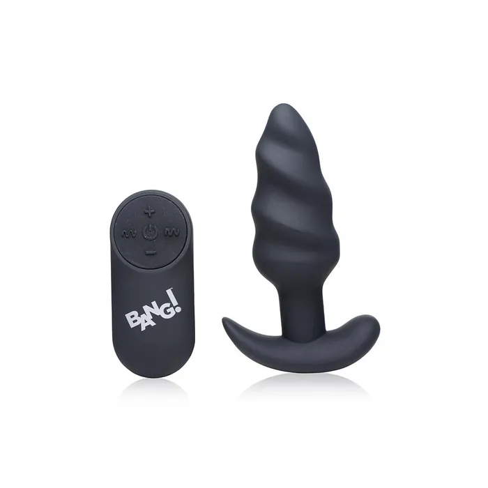 Anal Bang Remote Control 21X Vibrating Silicone Swirl Butt Plug