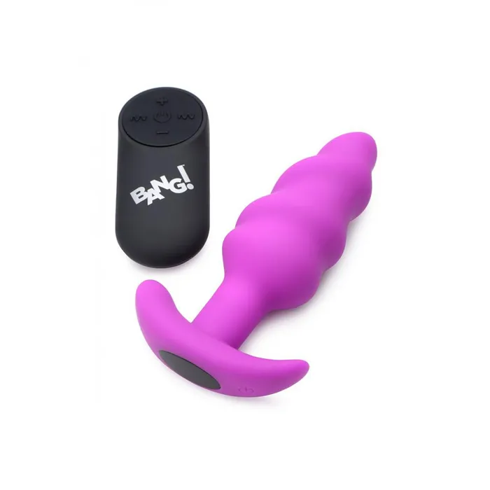 Anal Bang Remote Control 21X Vibrating Silicone Swirl Butt Plug