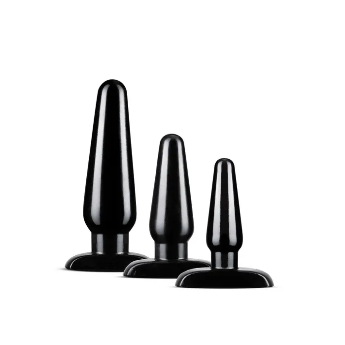Anal Blush Anal Adventures Basic Plug Kit Black