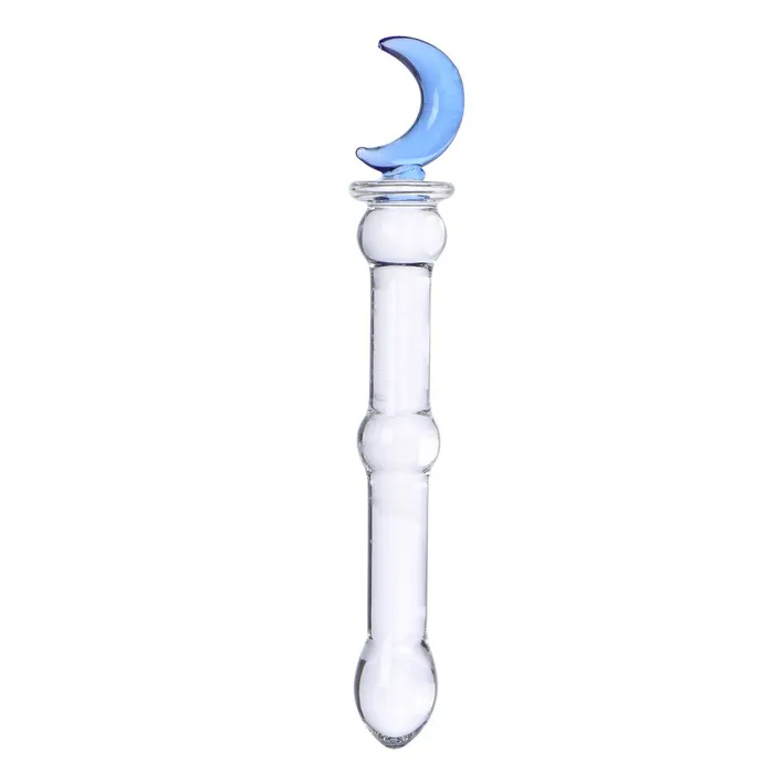 Anal LAZADASEXTOYS Glass Blue Cute Dildo Fake Penis Crystal Anal Beads Butt Plug Prostate Massager G Female Masturbation Sex Toys for Women Men