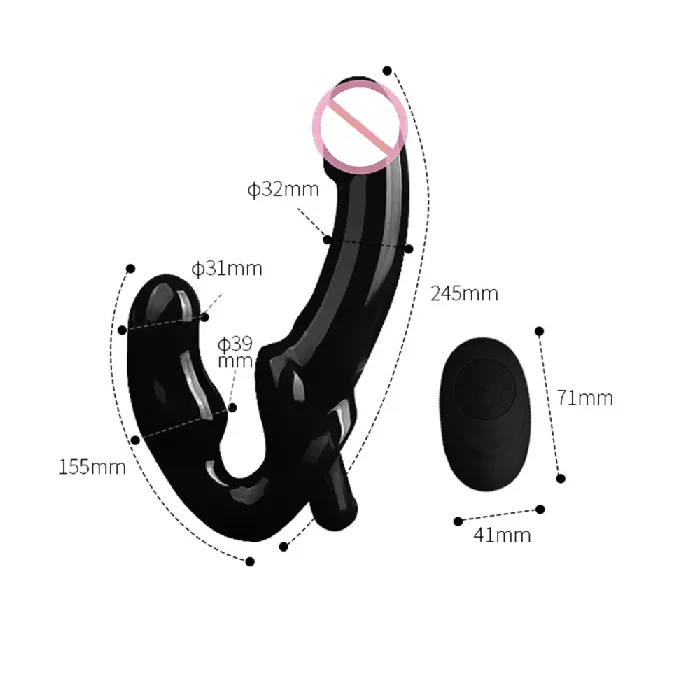 Anal Lovegasm Strapless Strap 9Inch 6 Dildo Couples Remote Vibrator Women Vibrating Thrusting