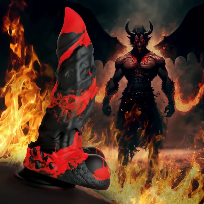 Dildos Fire Demon Monster Silicone Dildo Creature Cocks