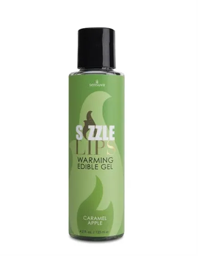Enhancers Sensuva Sizzle Lips Warming Edible Gel Caramel Apple 42 Oz