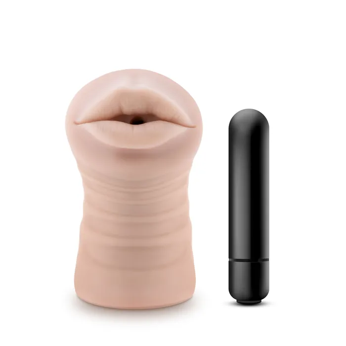 Enlust Nicole Vibrating Stroker Beige Blush Male Sex Toys