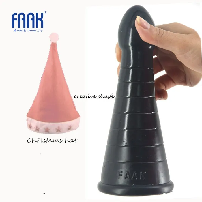 FAAK Big Anal Plug Christmas Hat Large Dildo Butt Plug Anal Toys Massage Adult Sex Products Penis Flirt Masturbate Sex Shop LAZADASEXTOYS Male Sex Toys
