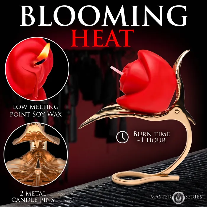 Female Sex Toys Burning Passion Rose Candle with Holder Master Series